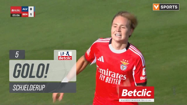 GOLO! Benfica, Schjelderup aos 5', Alverca 0-1 Benfica