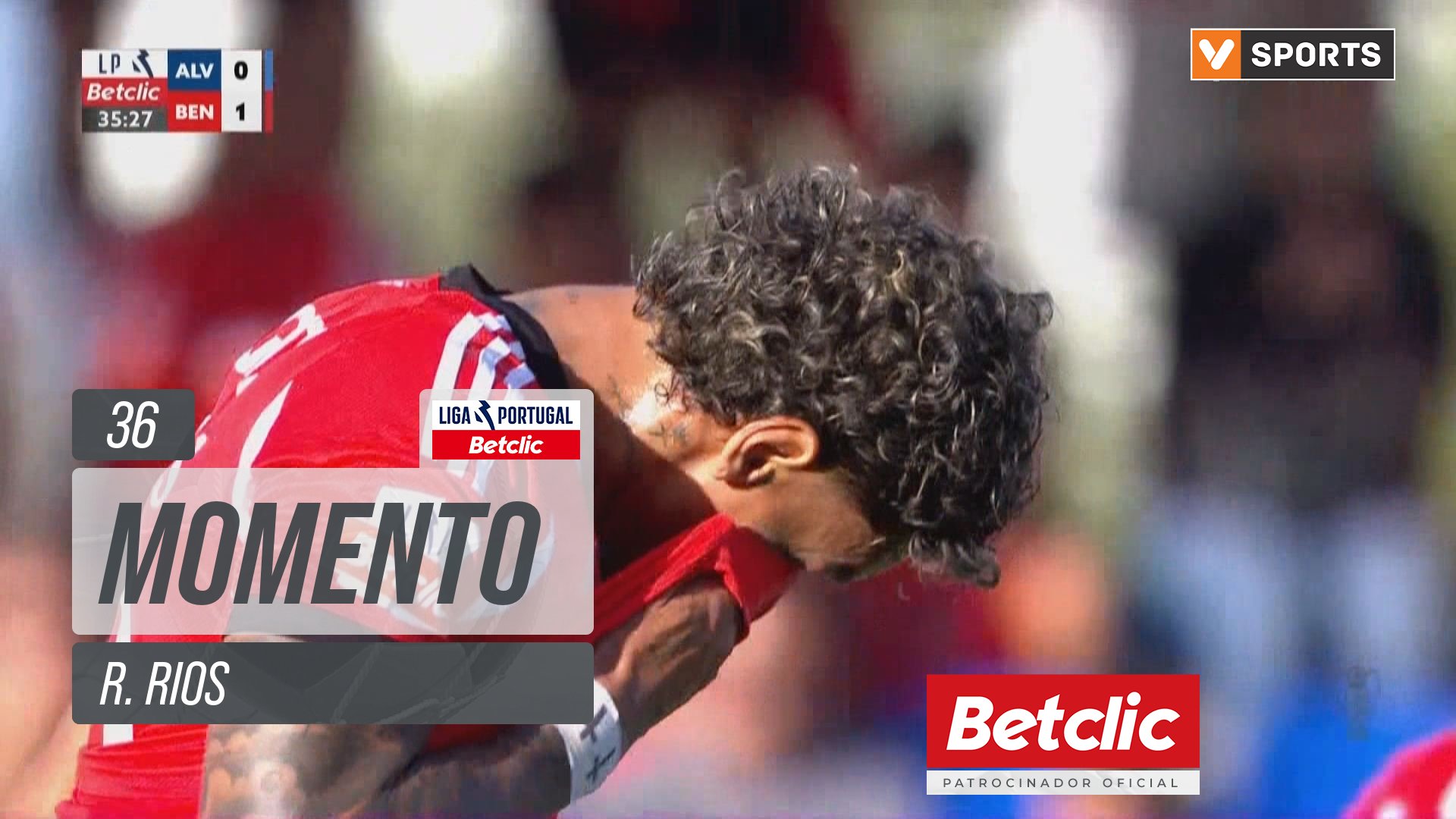 Benfica, Jogada, R. Rios aos 36'