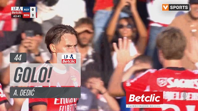 GOLO! Benfica, A. Dedić aos 44', Alverca 0-2 Benfica