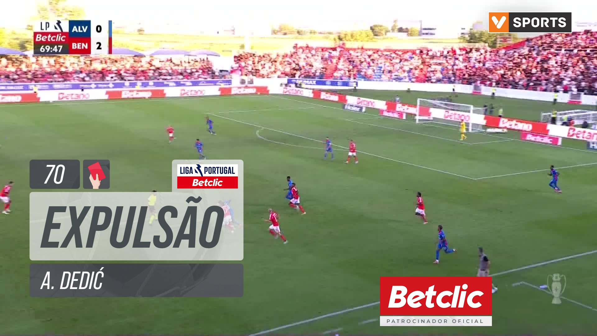Benfica, Expulsão, A. Dedić aos 70'