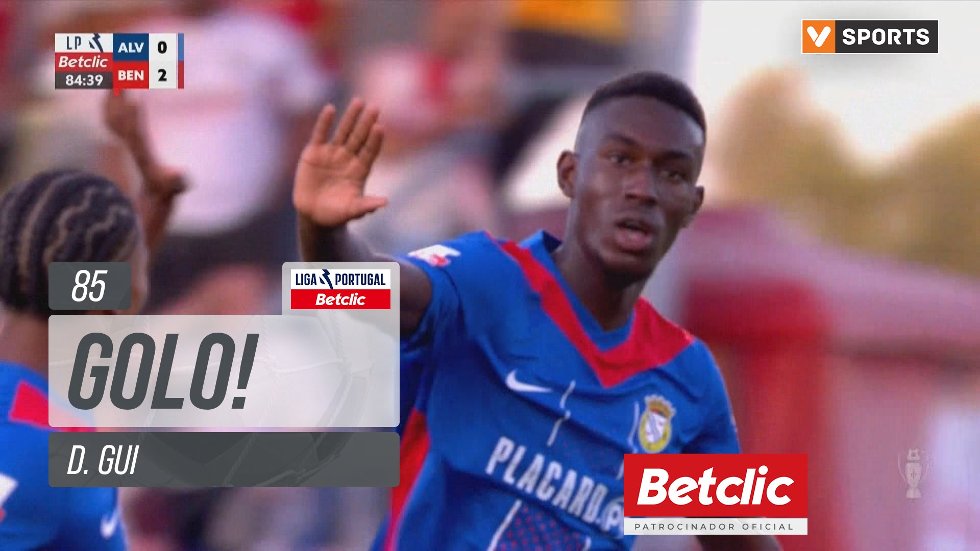 GOLO! Alverca, D. Gui aos 85', Alverca 1-2 Benfica