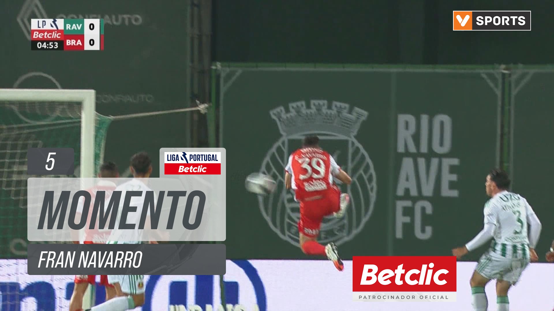 Braga, Jogada, Fran Navarro aos 5'