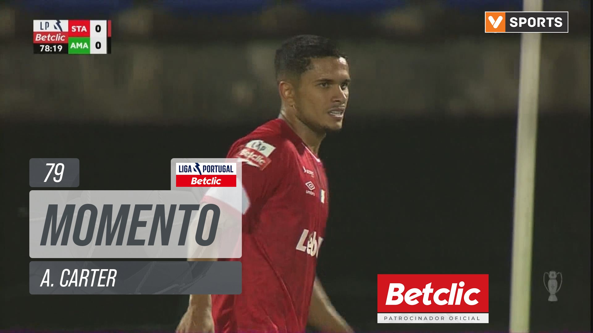 Santa Clara, Jogada, A. Carter aos 79'