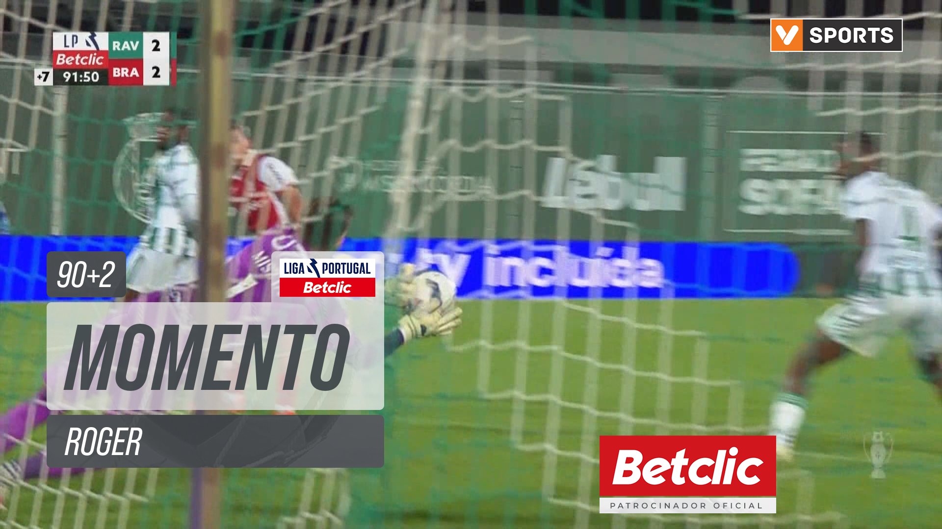 Braga, Jogada, Roger aos 90'+2'
