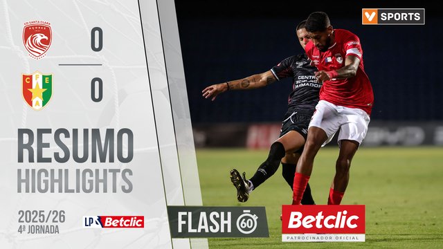 Liga Portugal Betclic (4ªJ): Resumo Flash Santa Clara 0-0 Estrela Amadora