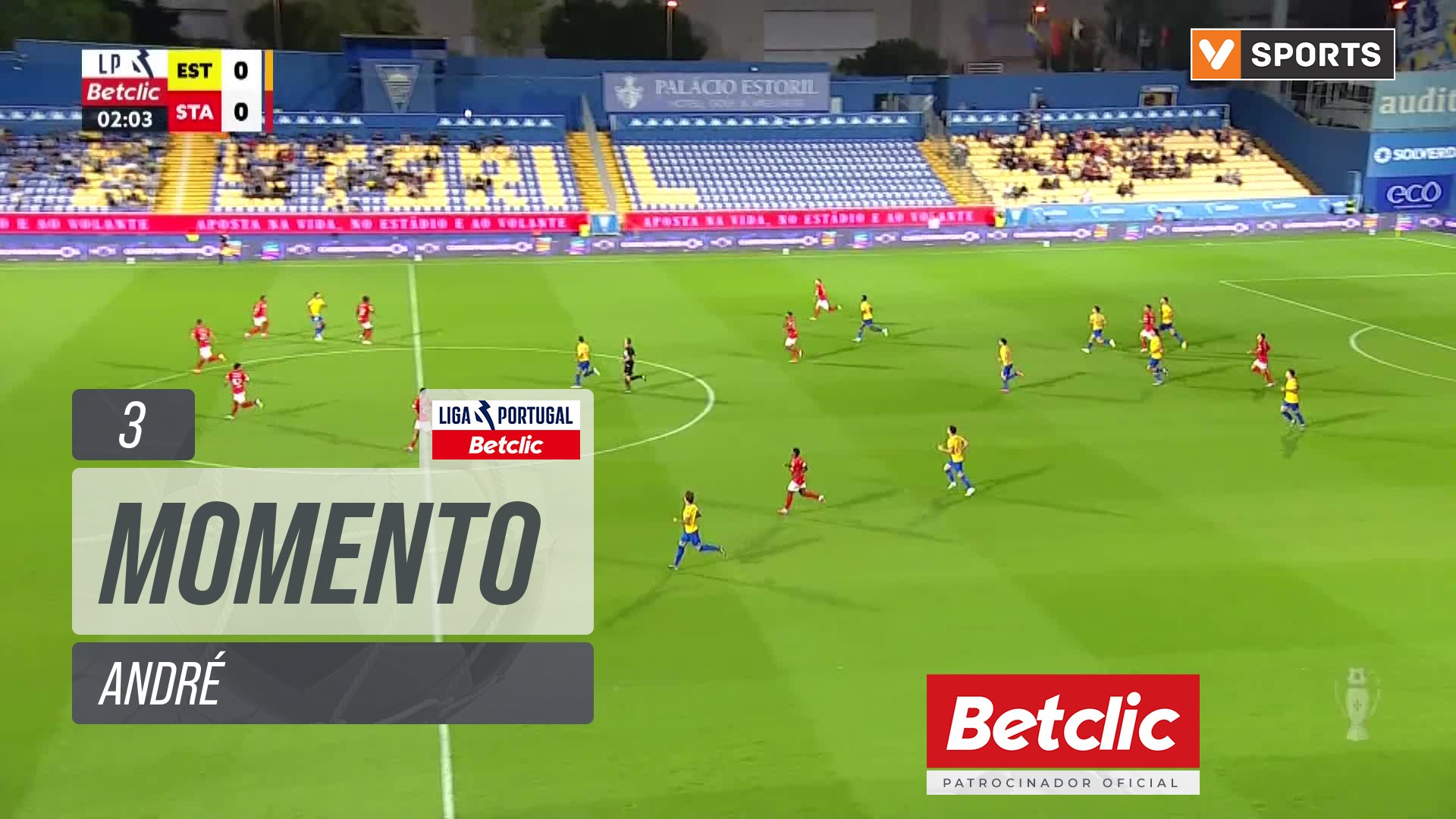 Estoril, Jogada, André aos 3'