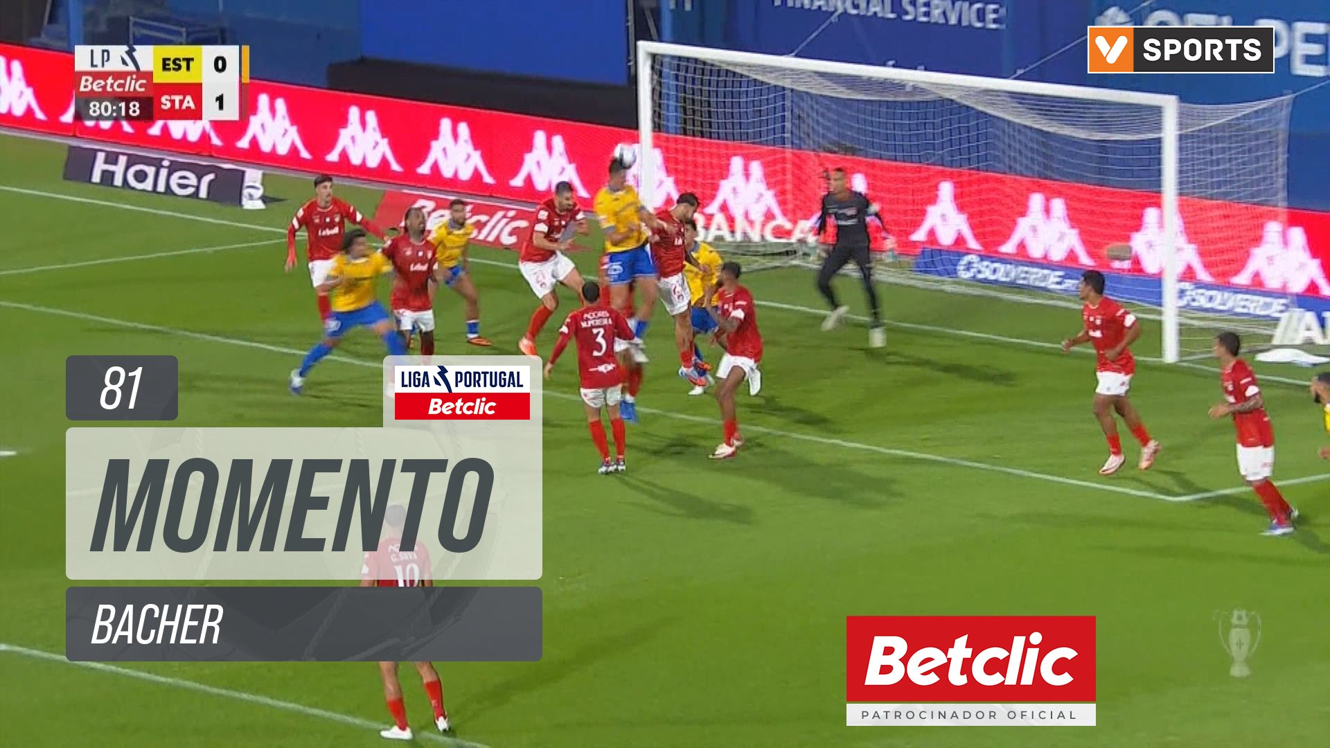 Estoril, Jogada, Bacher aos 81'