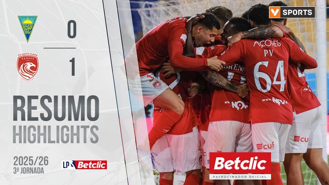 Liga Portugal Betclic (3ªJ): Resumo Estoril 0-1 Santa Clara