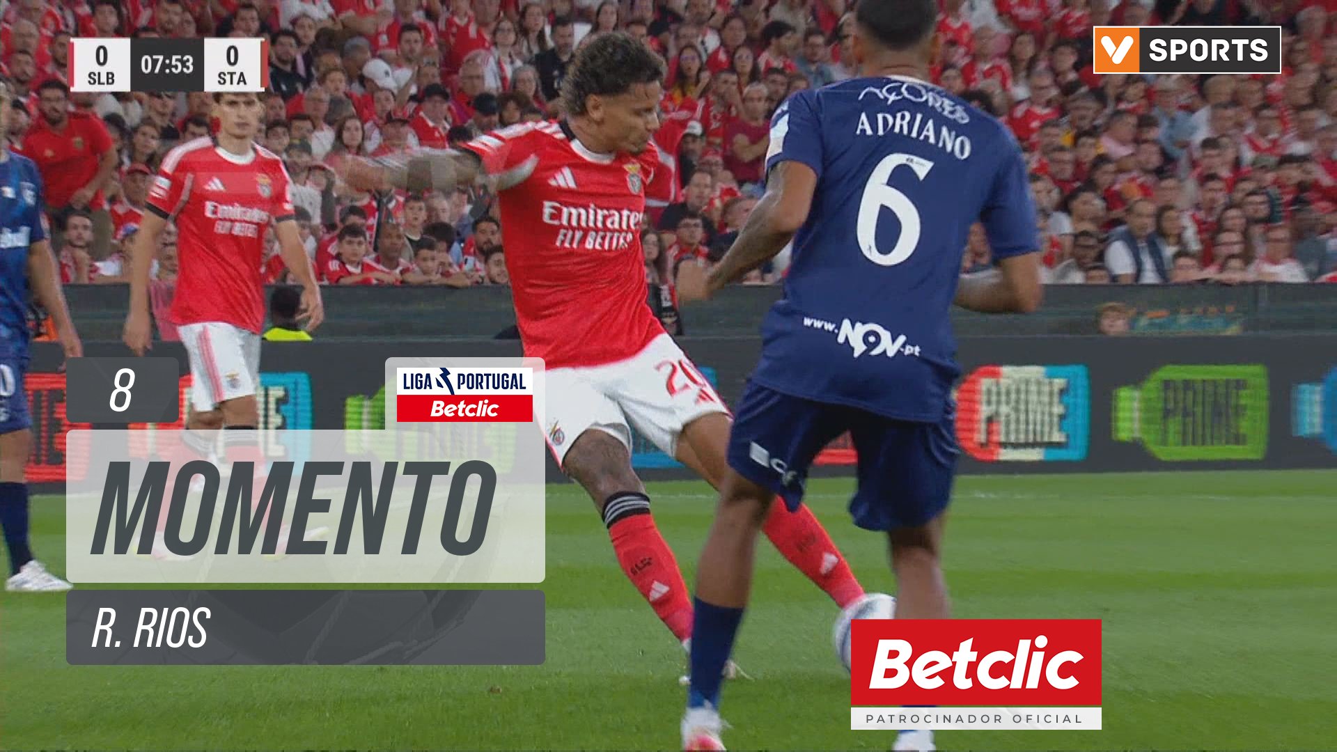 Benfica, Jogada, R. Rios aos 8'