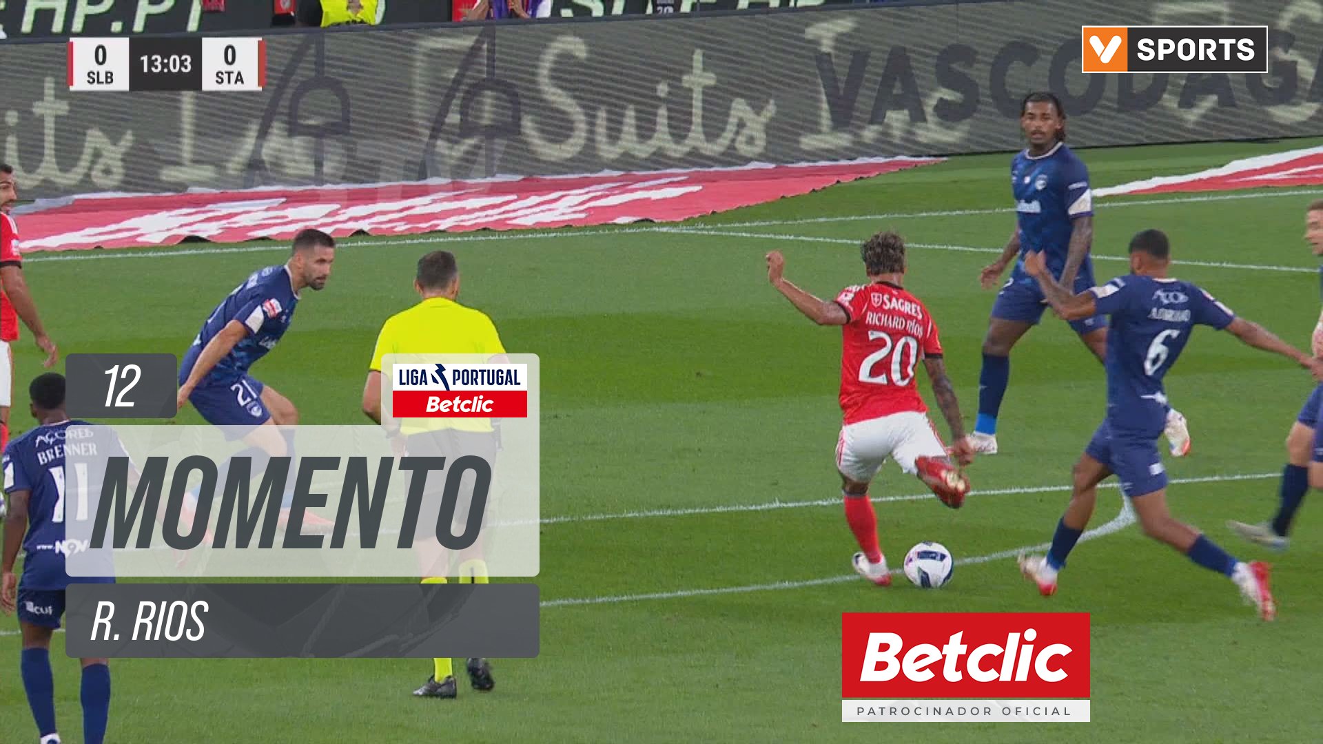 Benfica, Jogada, R. Rios aos 12'