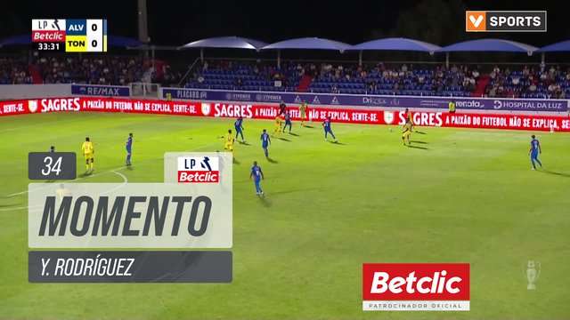Tondela, Jogada, Y. Rodríguez aos 34'