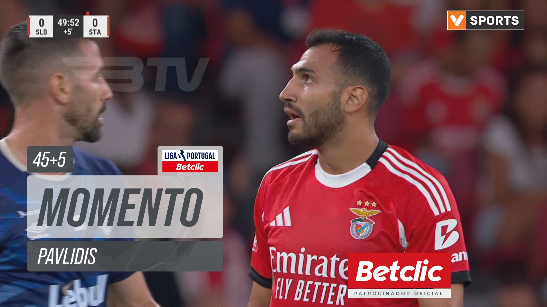 Benfica, Jogada, Pavlidis aos 45'+5'