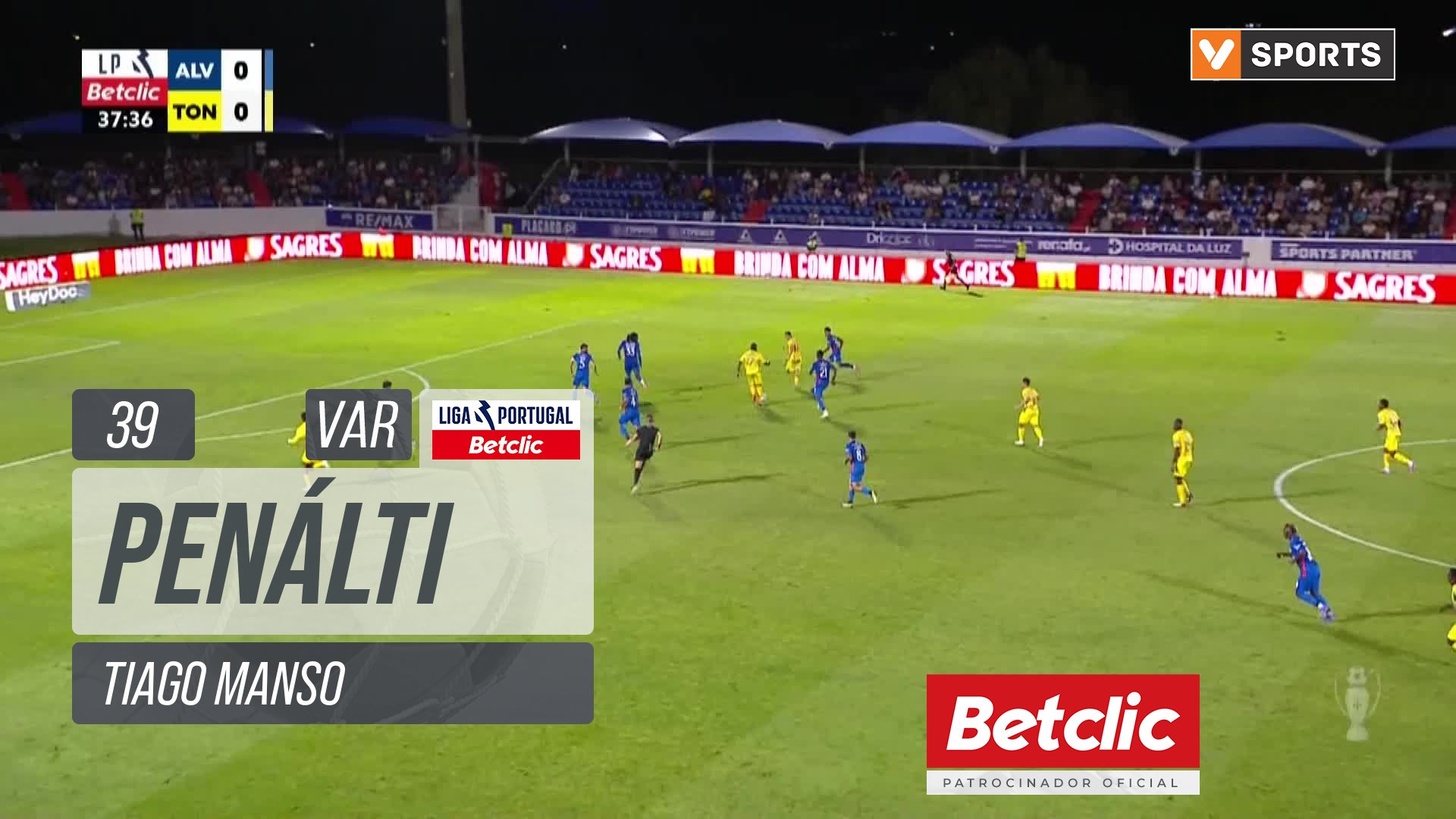 Tondela, Penálti, Tiago Manso aos 39'