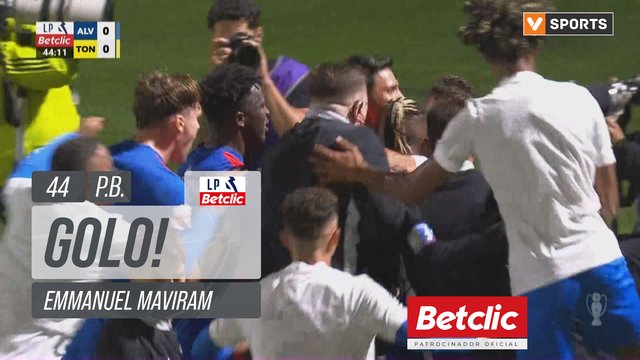 GOLO! Alverca, Emmanuel Maviram (p.b.) aos 44', Alverca 1-0 Tondela