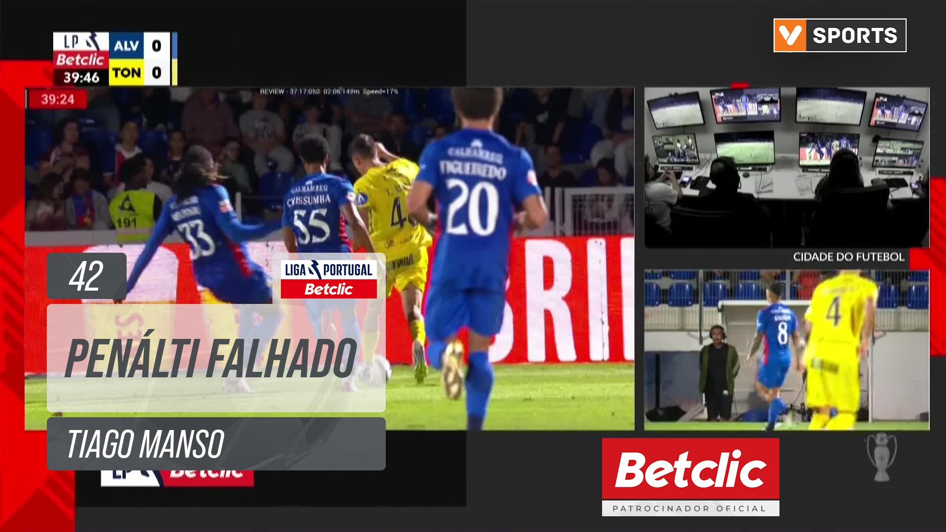 Tondela, Jogada, Tiago Manso aos 42'