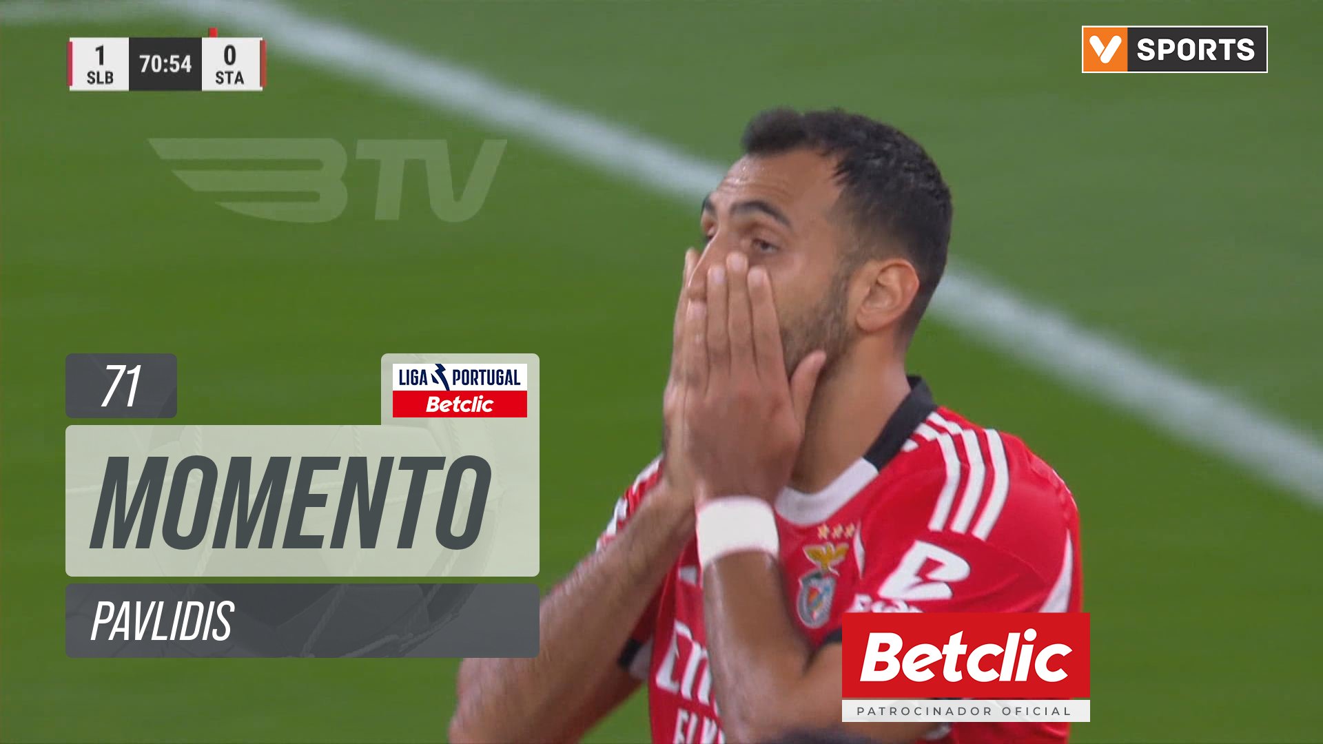 Benfica, Jogada, Pavlidis aos 71'
