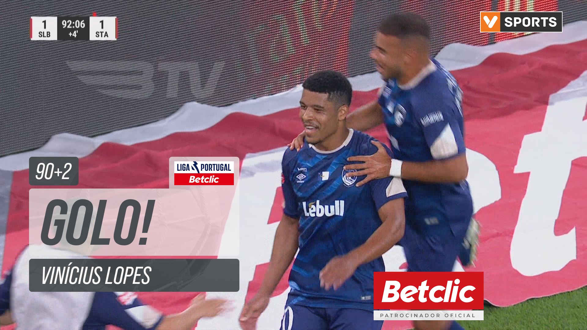 GOLO! Santa Clara, Vinícius Lopes aos 90'+2', Benfica 1-1 Santa Clara