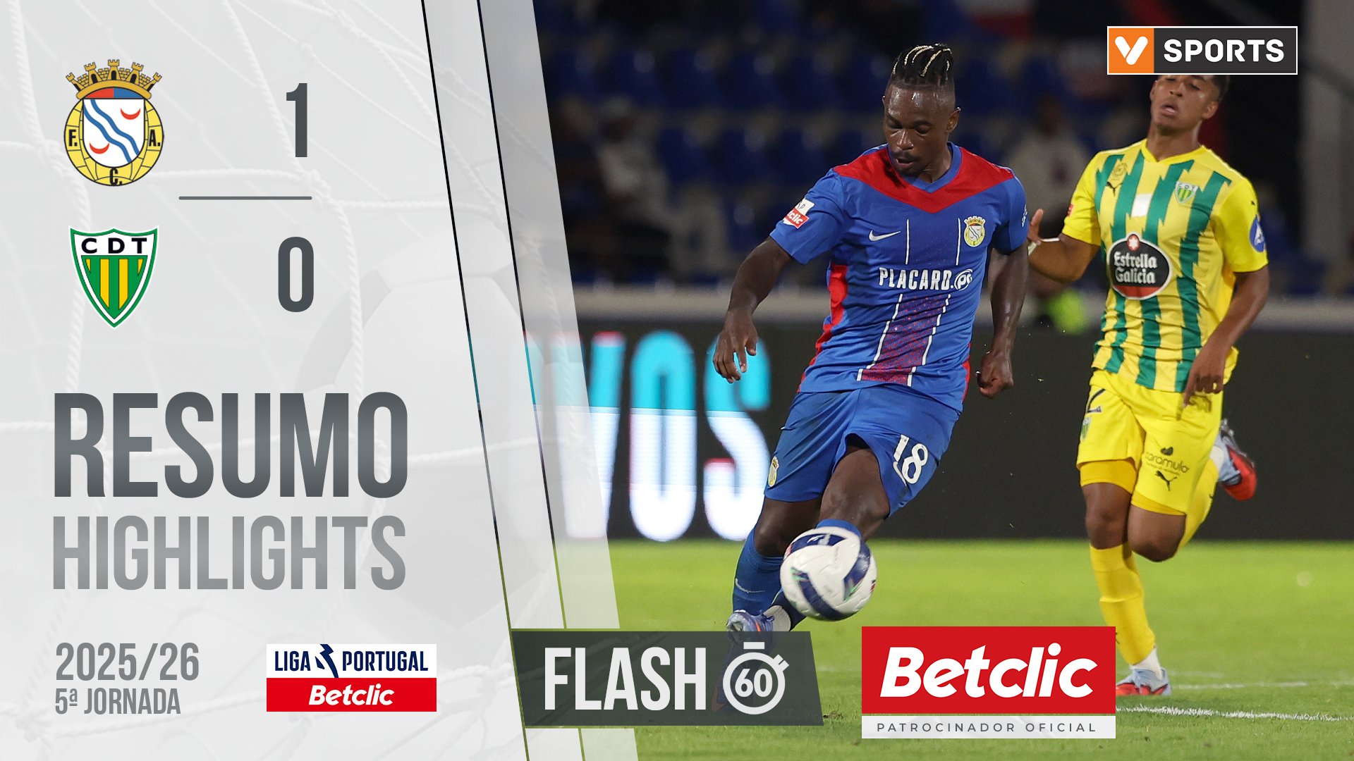 Liga Portugal Betclic (5ªJ): Resumo Flash Alverca 1-0 Tondela