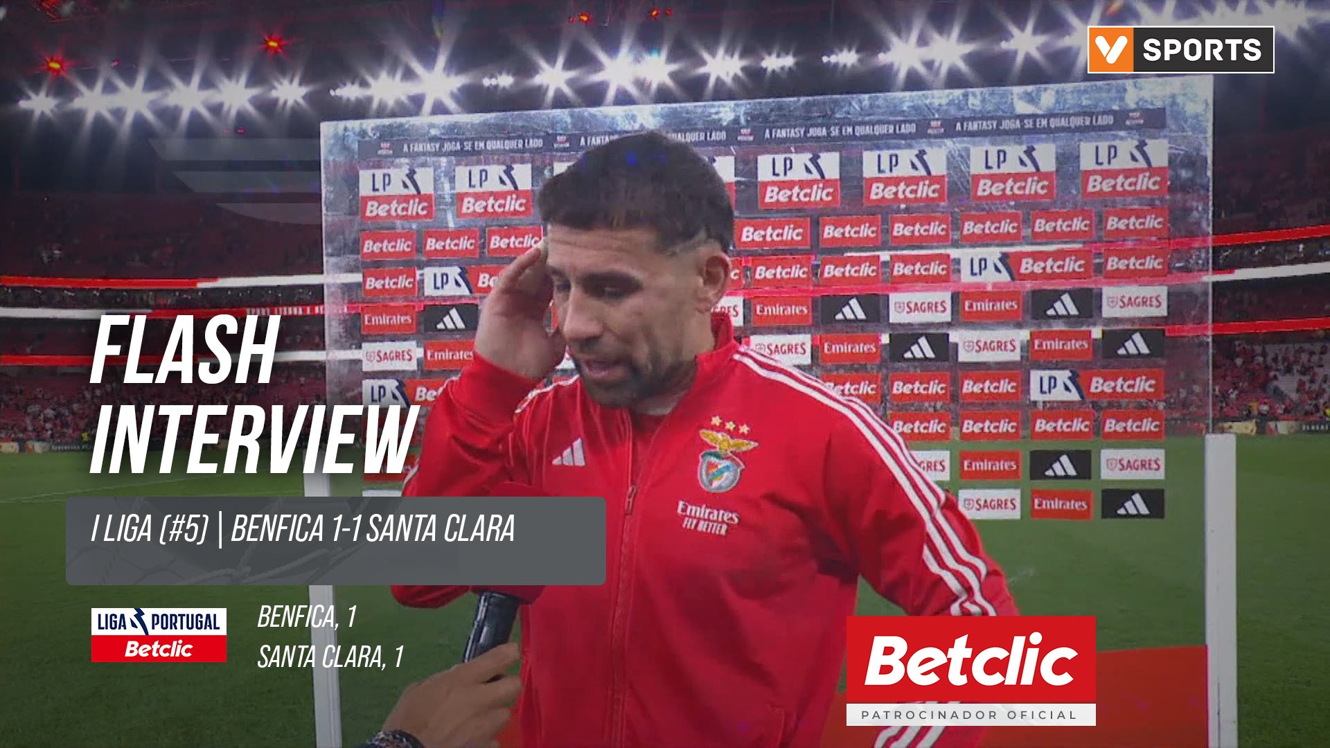 I Liga (#5) | Benfica 1-1 Santa Clara: Flash Interview Otamendi