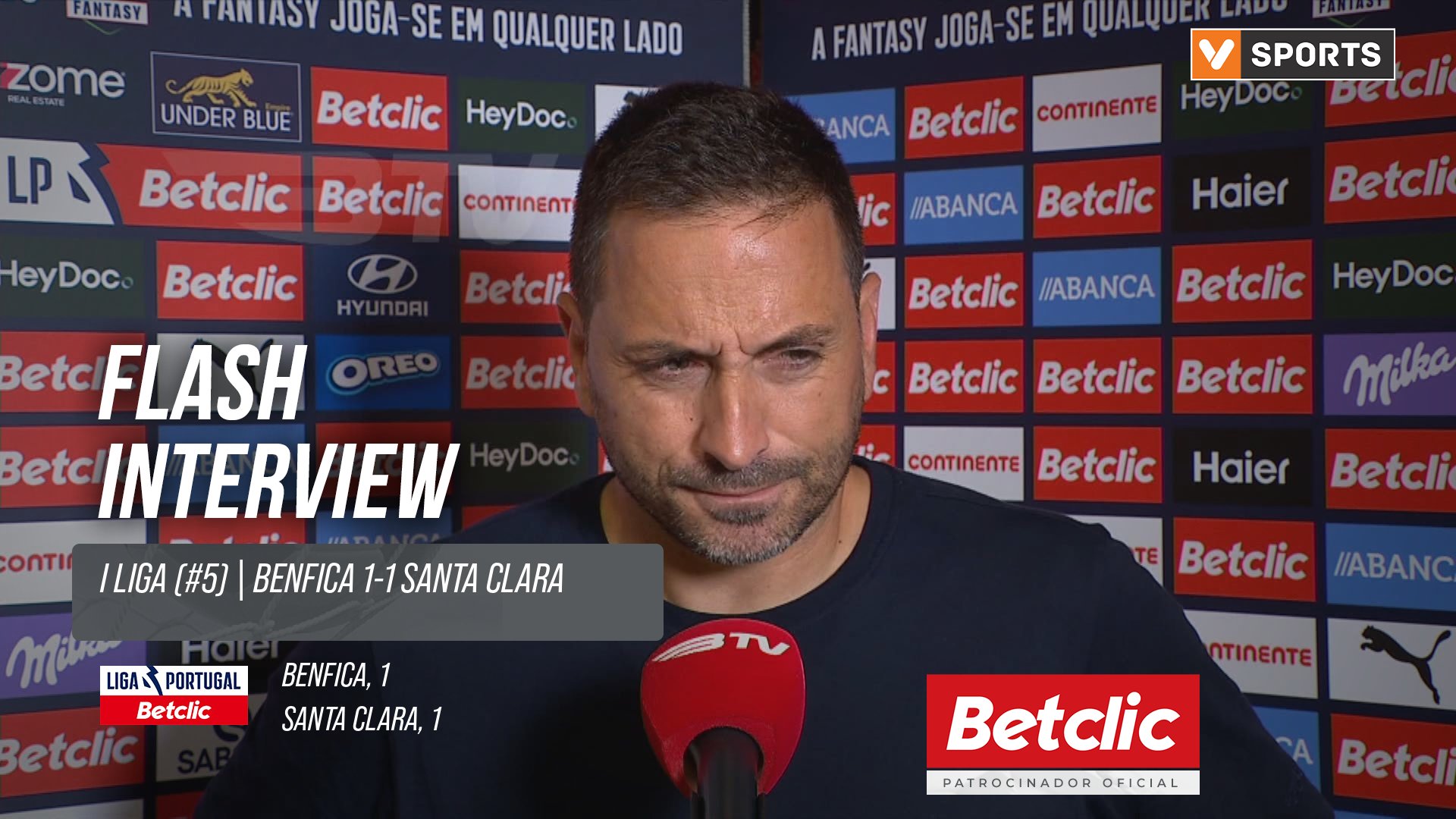 I Liga (#5) | Benfica 1-1 Santa Clara: Flash Interview Vasco Matos