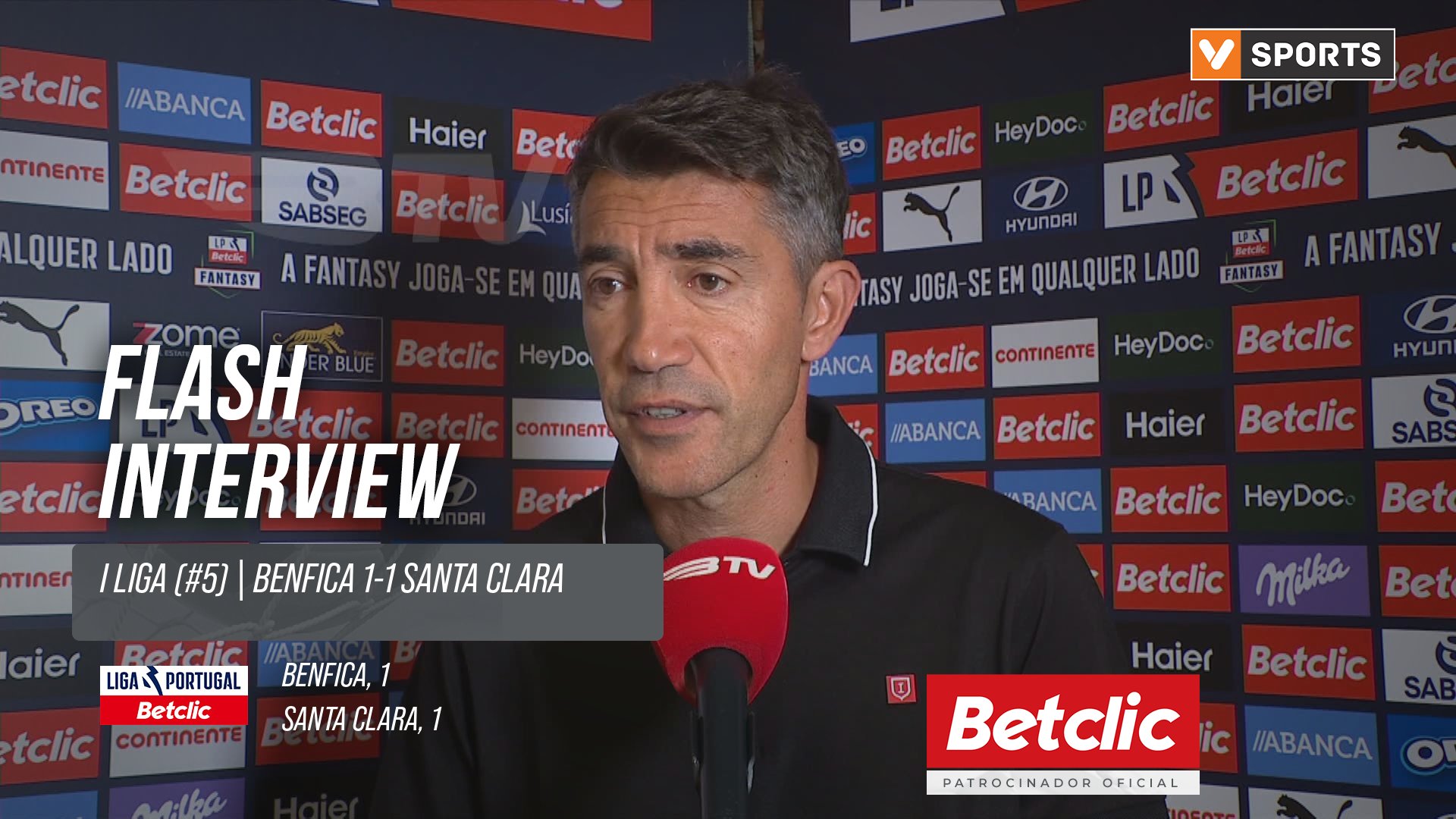I Liga (#5) | Benfica 1-1 Santa Clara: Flash Interview Bruno Lage