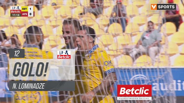 GOLO! Estoril, N. Lominadze aos 12', Estoril 1-0 AVS