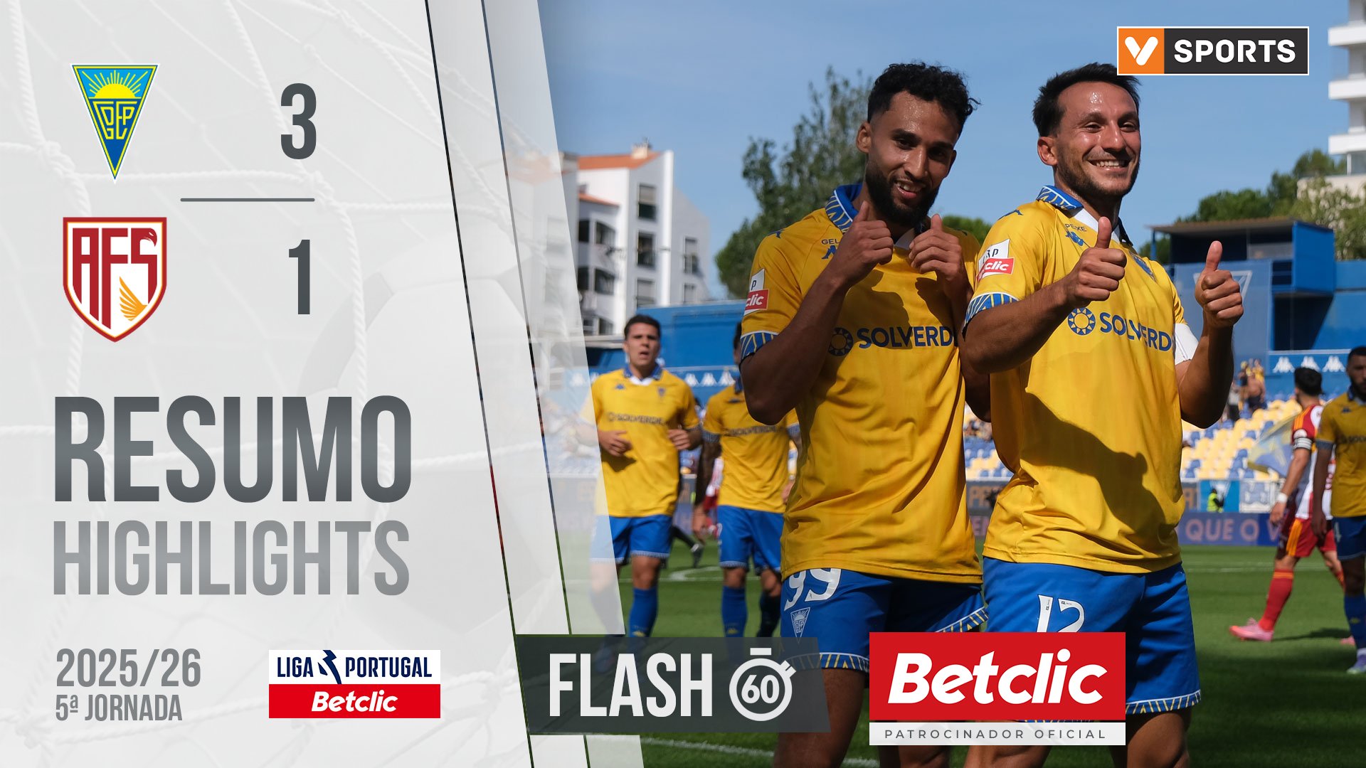 Liga Portugal Betclic (5ªJ): Resumo Flash Estoril 3-1 AVS
