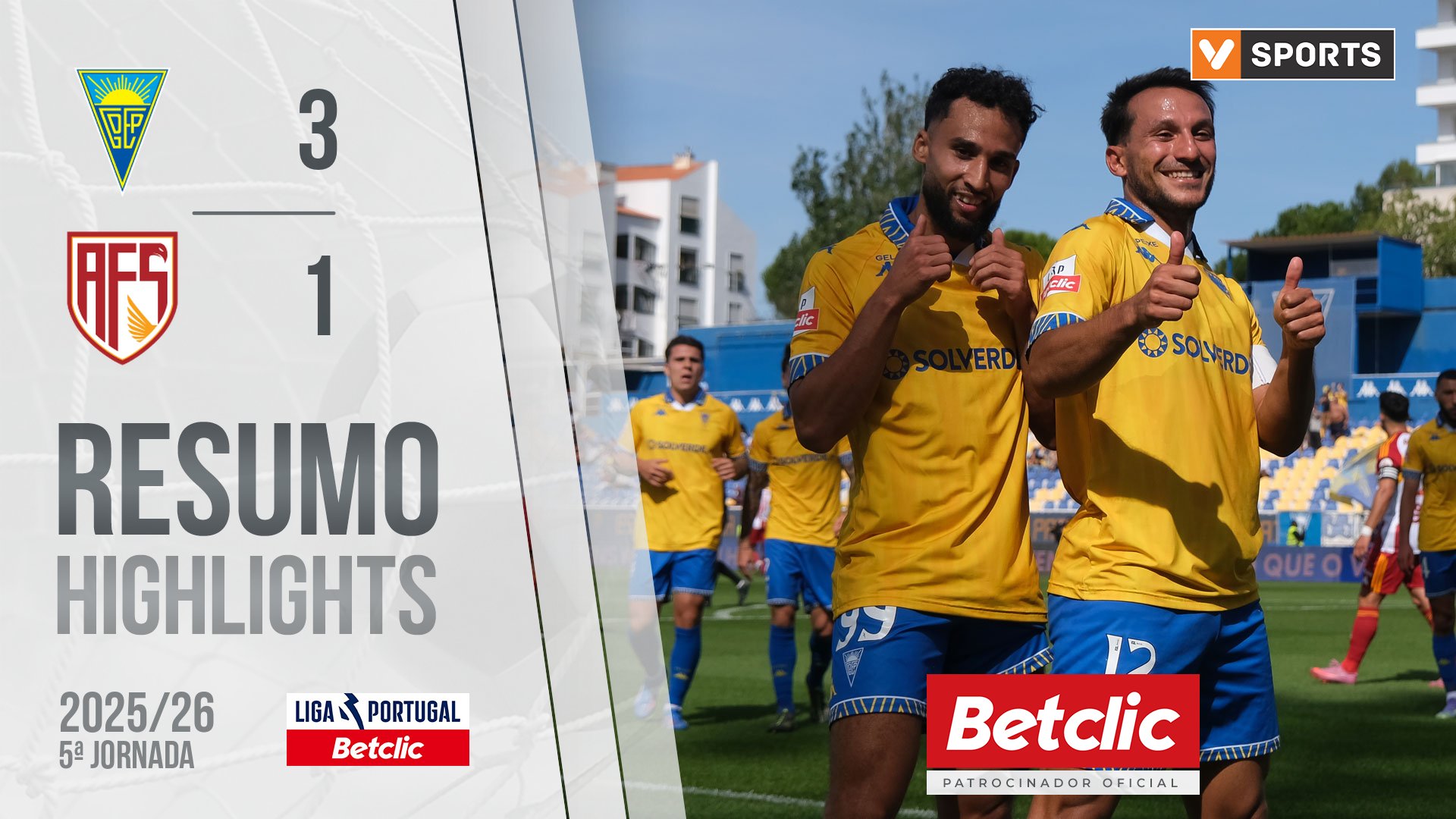 Liga Portugal Betclic (5ªJ): Resumo Estoril 3-1 AVS