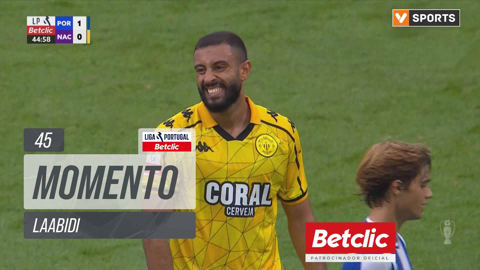 Nacional, Jogada, Laabidi aos 45'