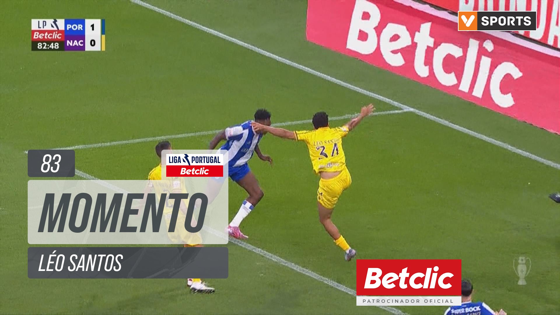 Nacional, Jogada, Léo Santos aos 83'