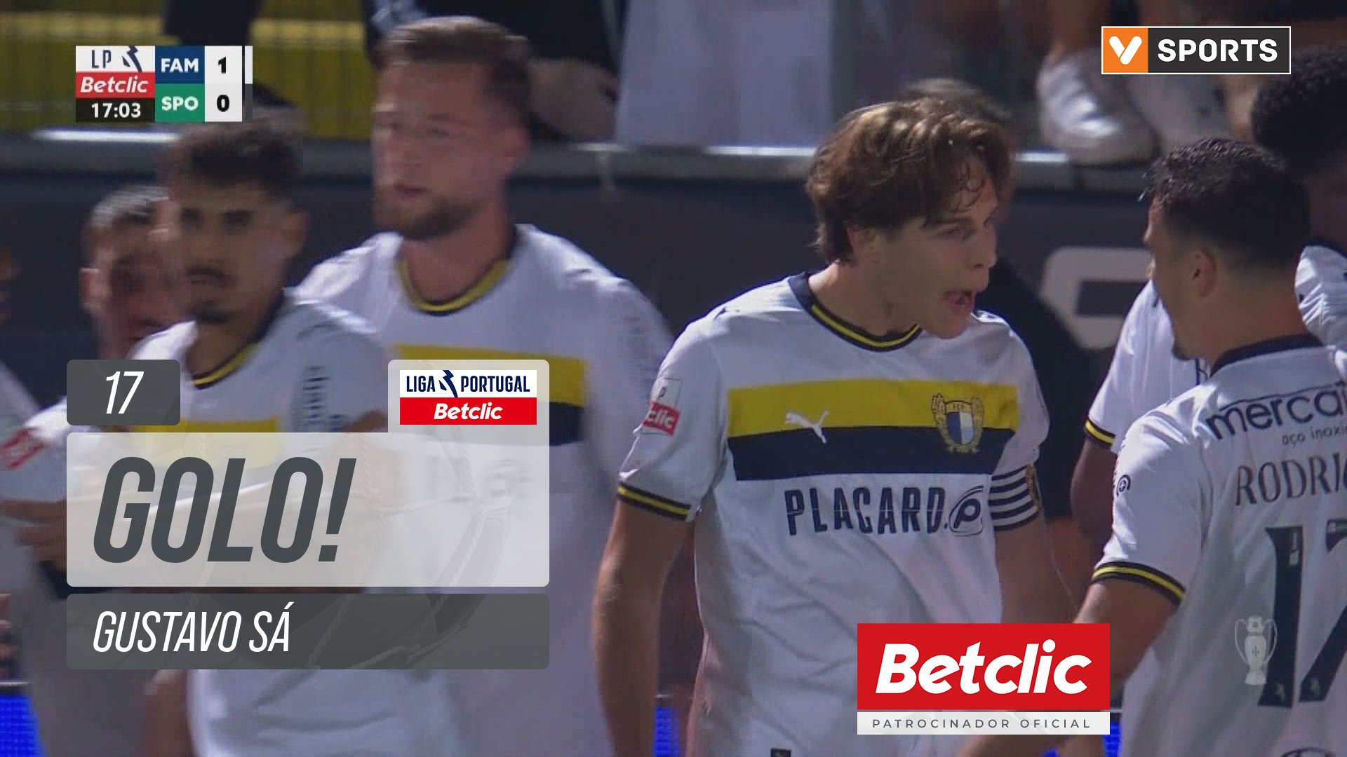 GOLO! Famalicão, Gustavo Sá aos 17', Famalicão 1-0 Sporting
