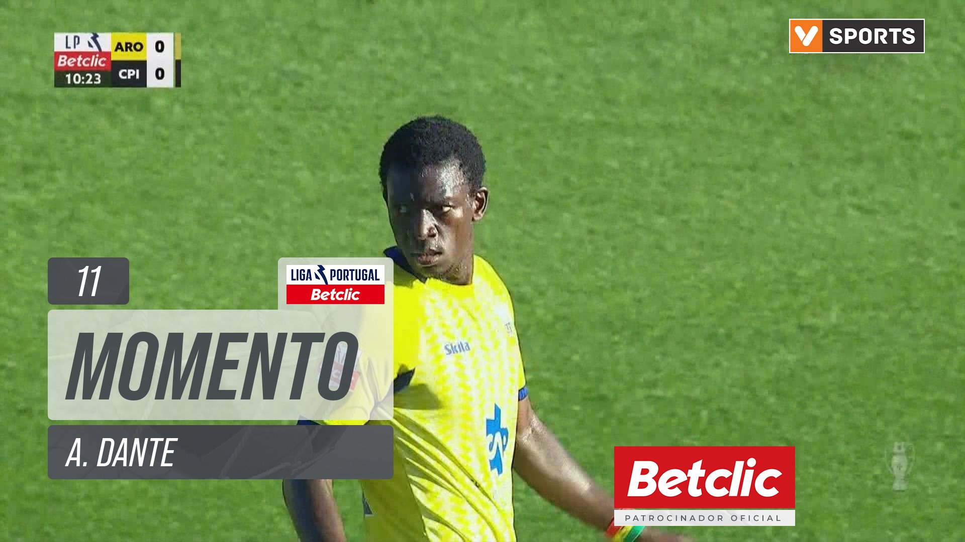 Arouca, Jogada, A. Dante aos 11'