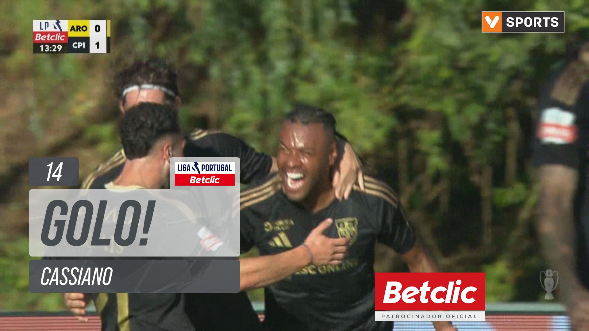 GOLO! Casa Pia, Cassiano aos 14', Arouca 0-1 Casa Pia
