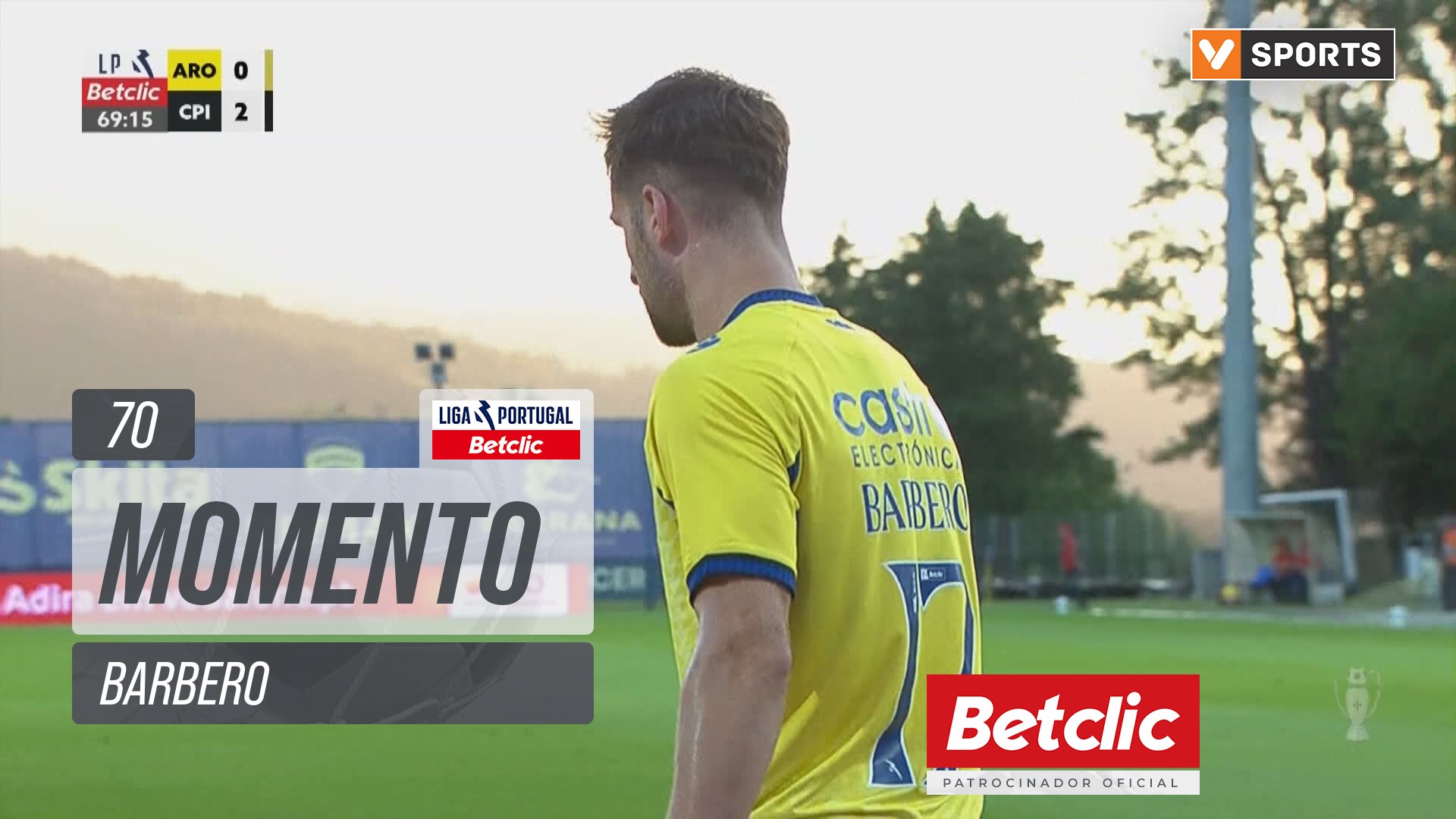 Arouca, Jogada, Barbero aos 70'