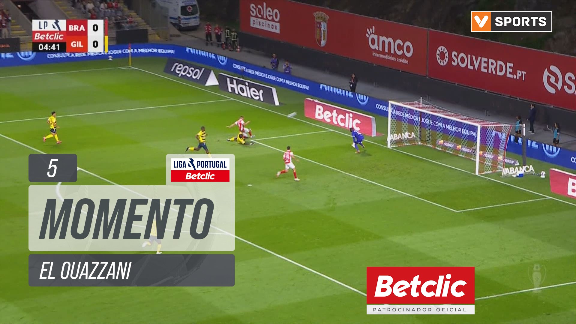 Braga, Jogada, El Ouazzani aos 5'