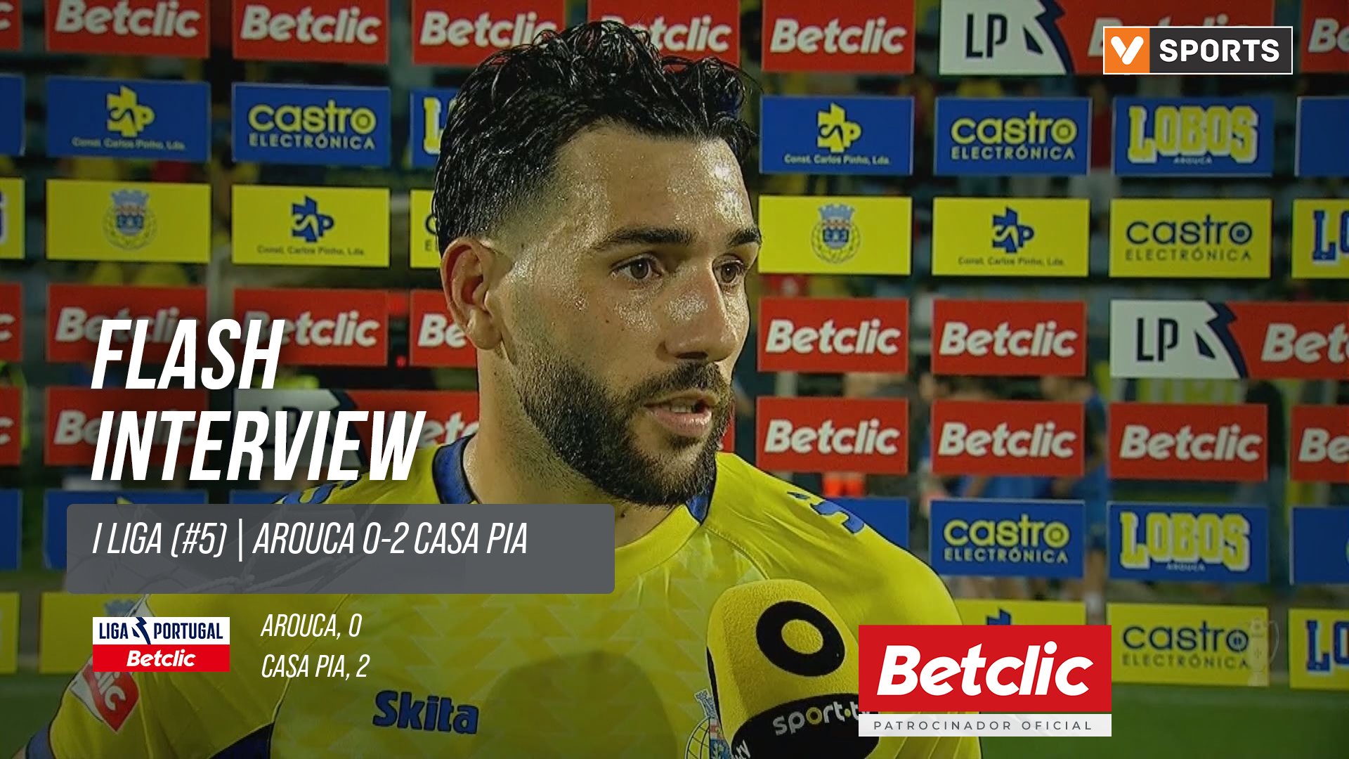 I Liga (#5) | Arouca 0-2 Casa Pia: Flash Interview Tiago Esgaio