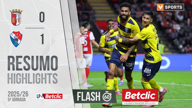 I Liga (5ªJ): Resumo Flash Braga 0-1 Gil Vicente