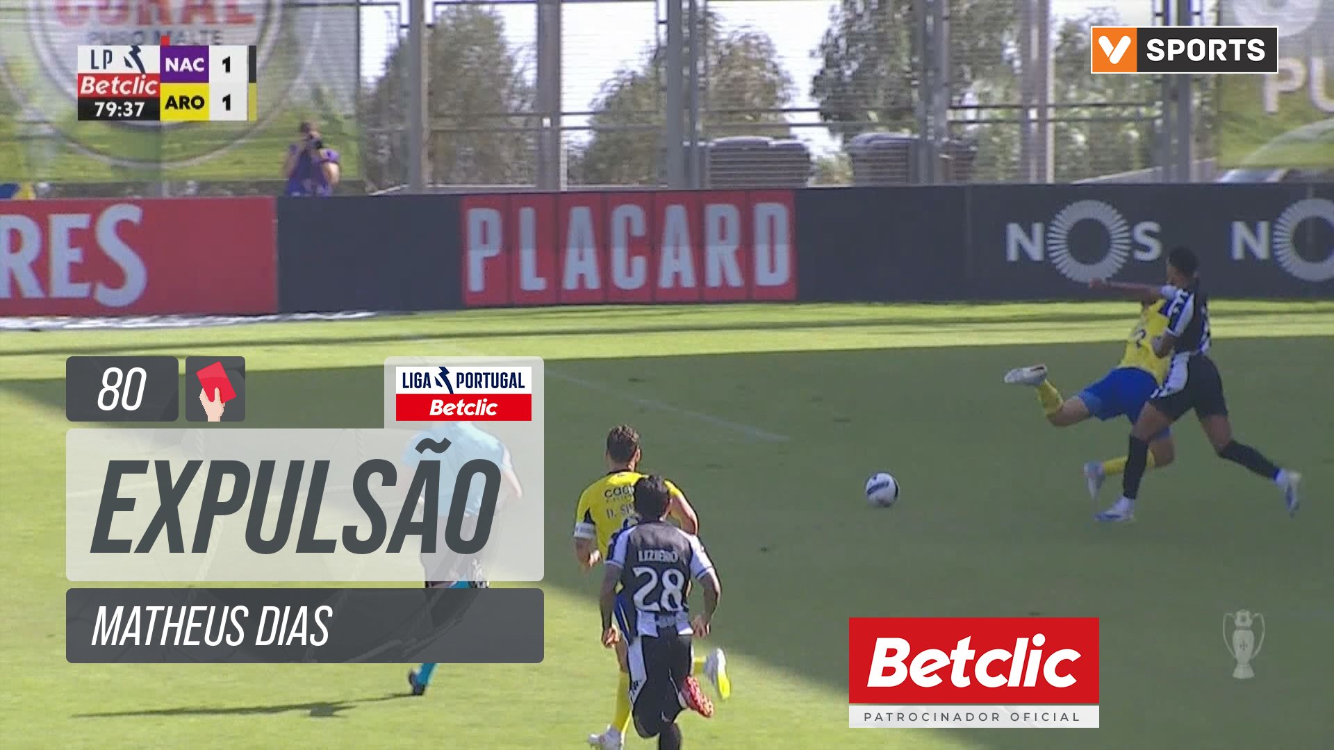 Nacional, Expulsão, Matheus Dias aos 80'