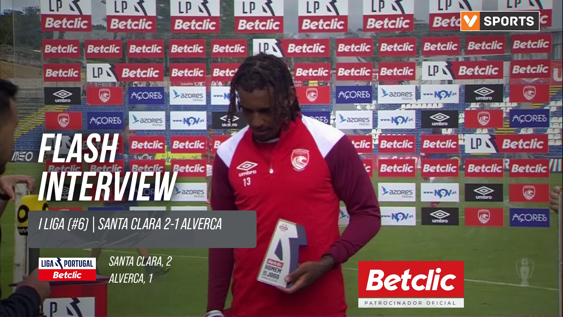 I Liga (#6) | Santa Clara 2-1 Alverca: Flash Interview MT