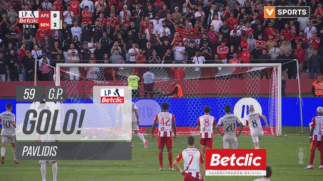 GOLO! Benfica, Pavlidis aos 59', AFS 0-2 Benfica