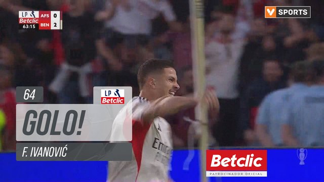 GOLO! Benfica, F. Ivanović aos 64', AFS 0-3 Benfica