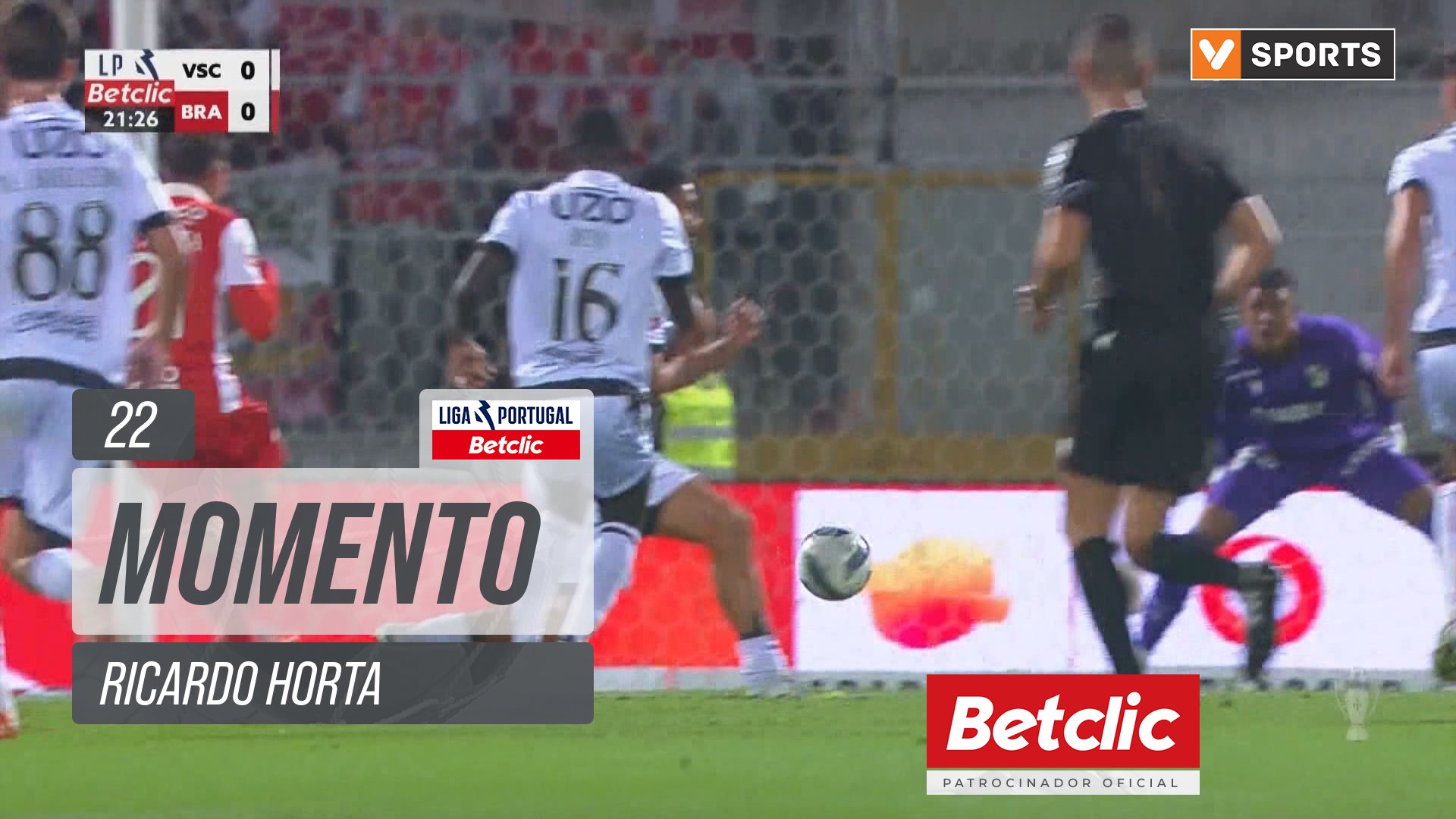 Braga, Jogada, Ricardo Horta aos 22'