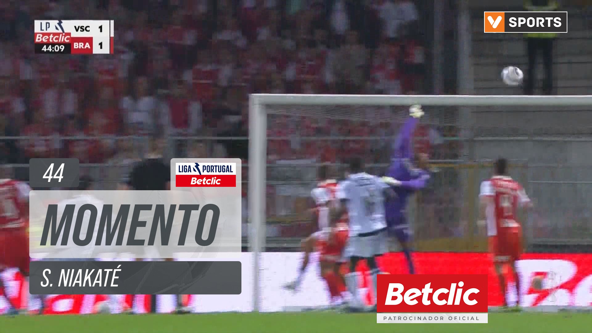 Braga, Jogada, S. Niakaté aos 44'