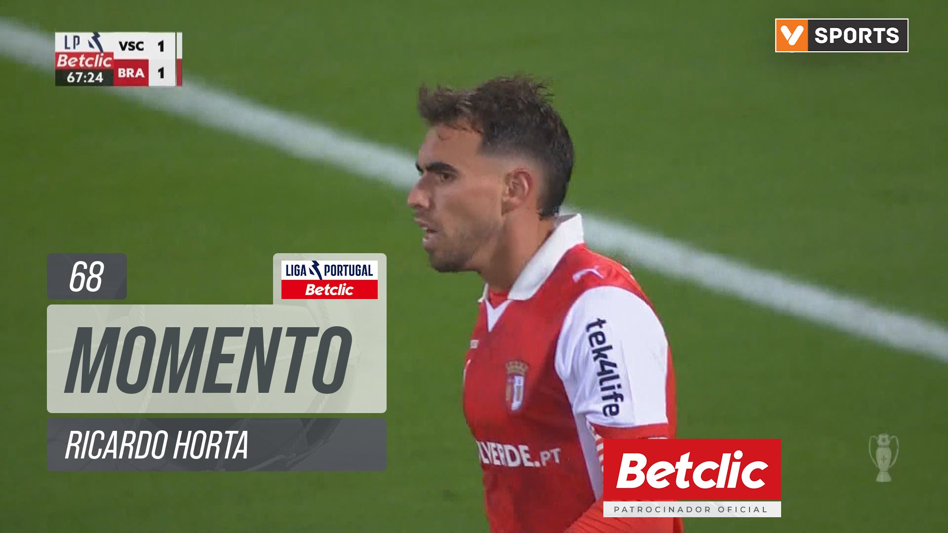 Braga, Jogada, Ricardo Horta aos 68'
