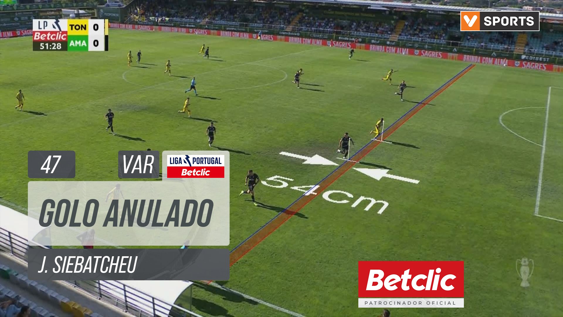 Tondela, Golo Anulado, J. Siebatcheu aos 47'