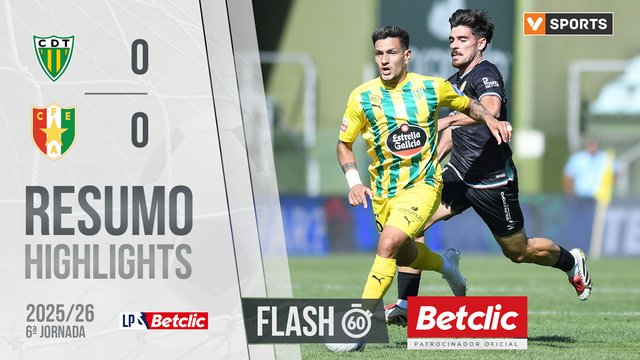 Liga Portugal Betclic (6ªJ): Resumo Flash Tondela 0-0 Estrela Amadora