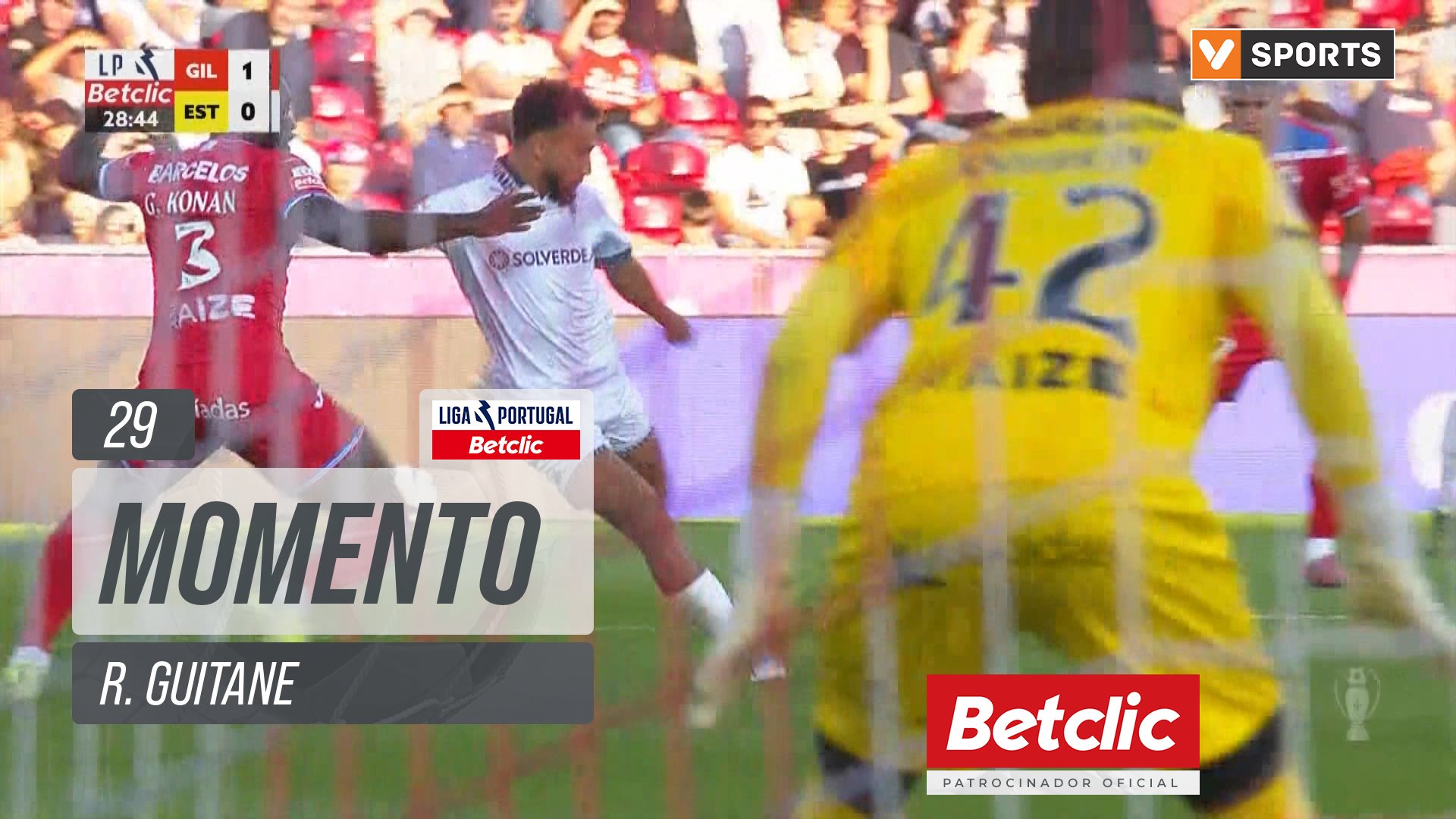 Estoril, Jogada, R. Guitane aos 29'