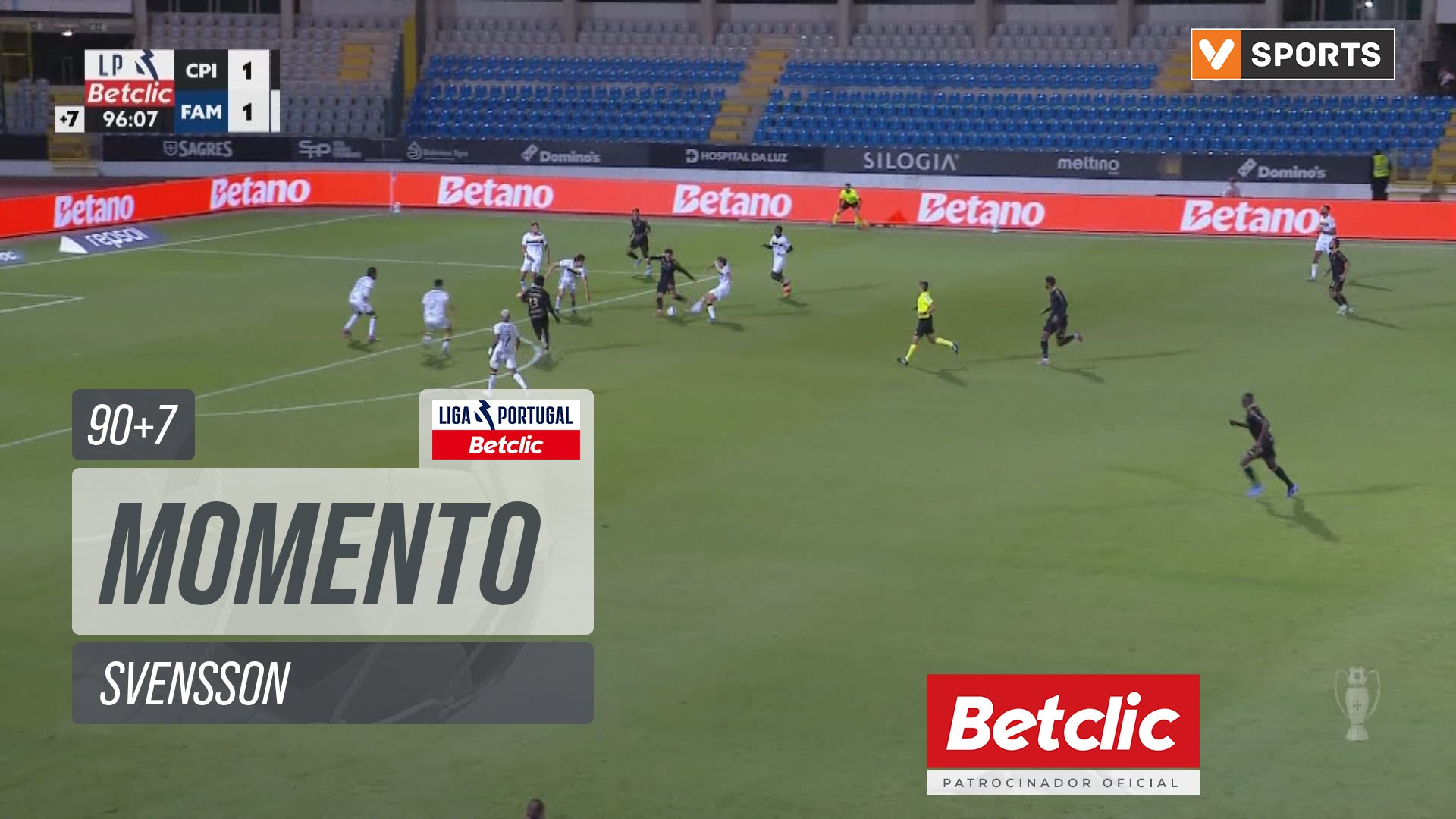 Casa Pia, Jogada, Svensson aos 90'+7'