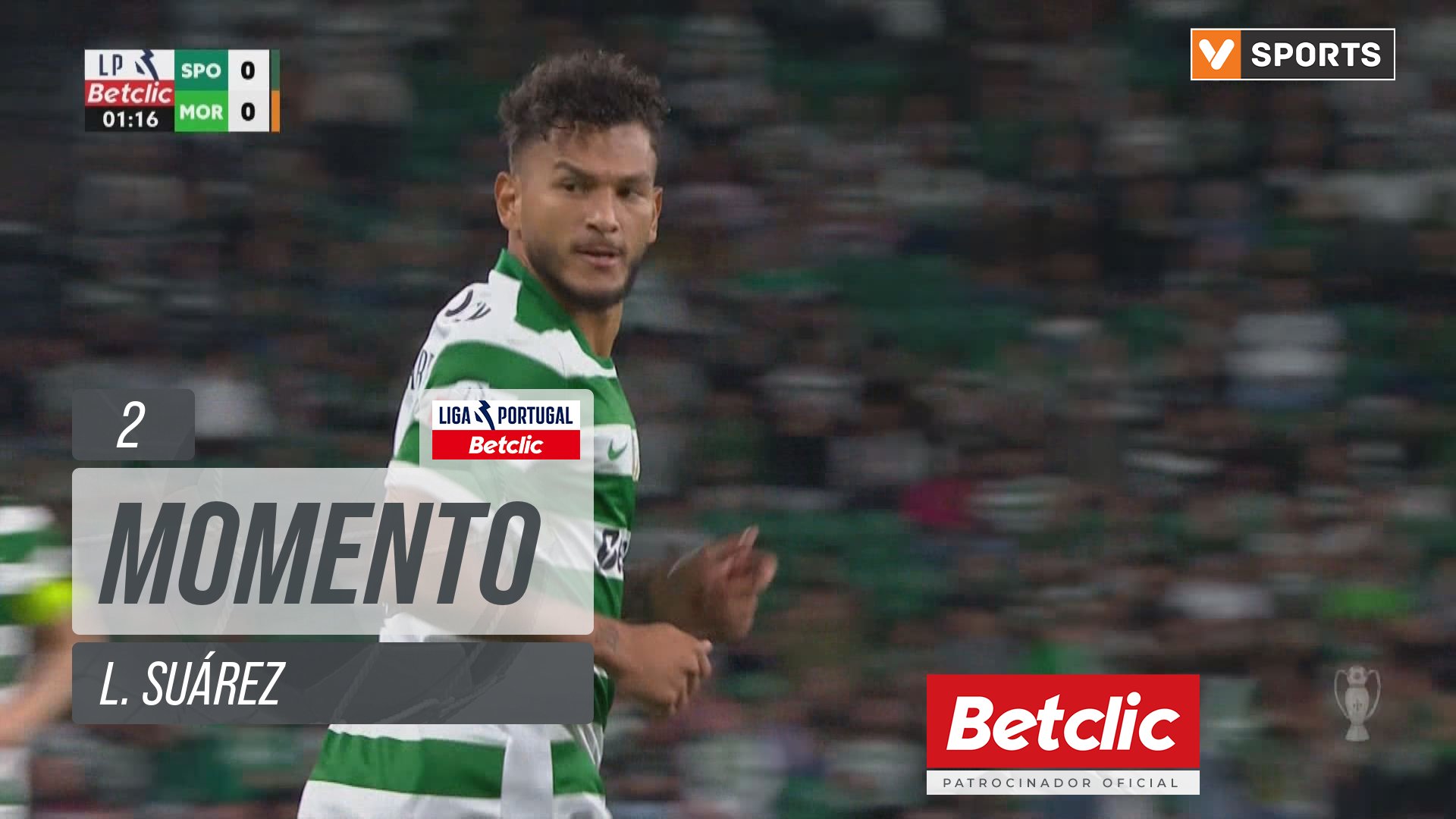 Sporting, Jogada, L. Suárez aos 2'