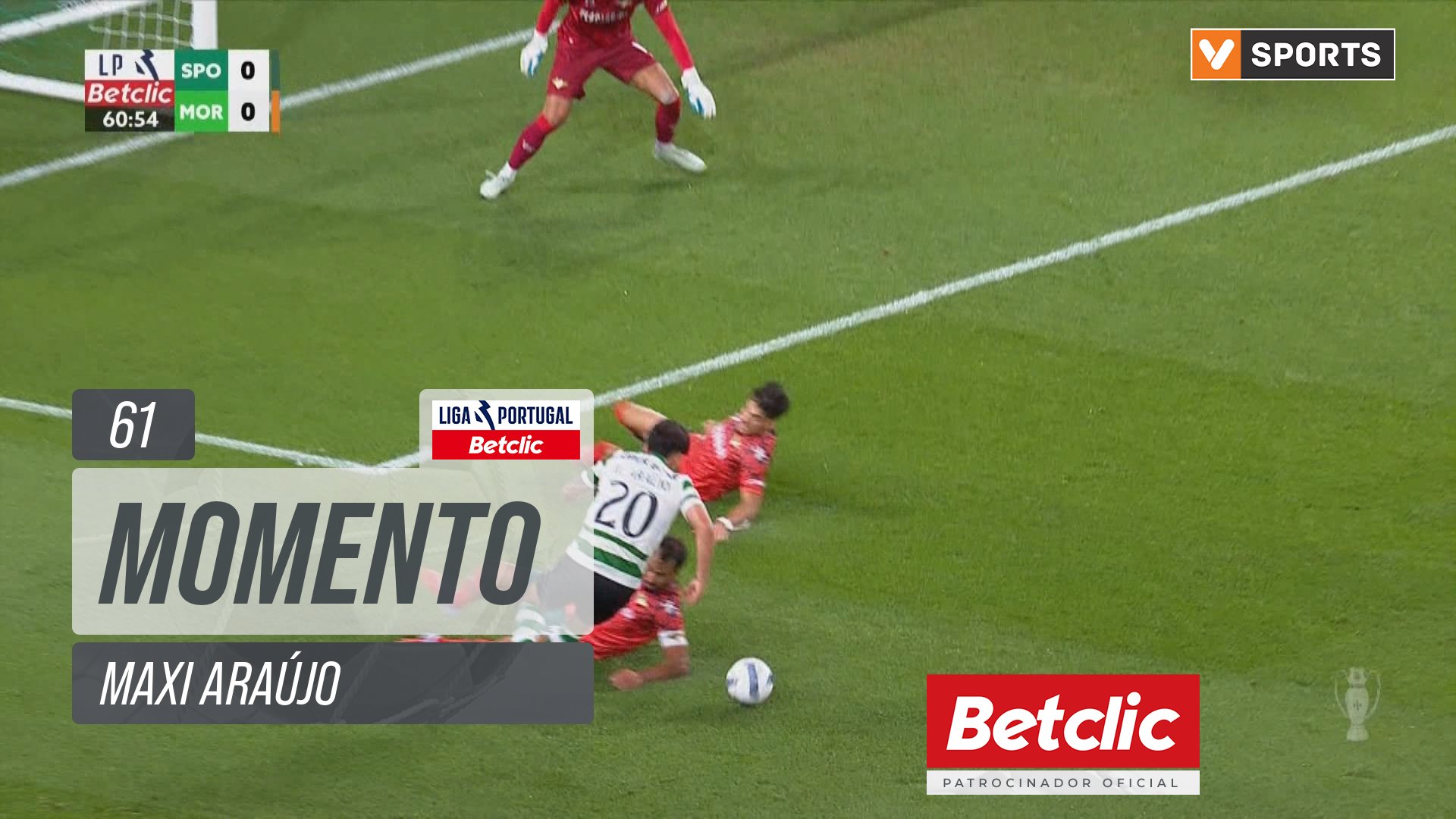 Sporting, Jogada, Maxi Araújo aos 61'